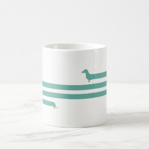 Drôle turquoise dachshund bleu mug