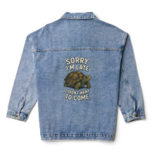 Drôle Turtle Citation Femme Denim Veste