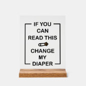 Drôle unisex couche changer mot art (Recto)