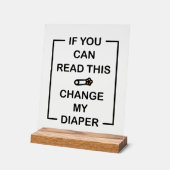 Drôle unisex couche changer mot art (Angle)