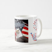 Drôle USA mug Juillet 4/Jour de l'Indépendance (Devant droit)