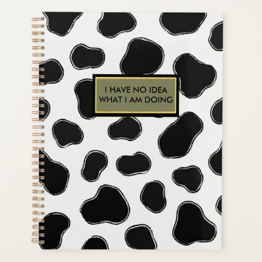 Drôle Vache Imprimante Bureau Essentials-Boss Babe (Devant)