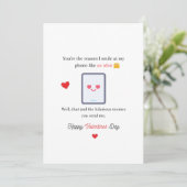 Drôle Valentine souriant comme une carte Idiot (Debout devant)