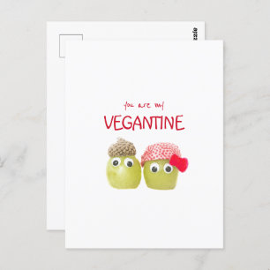 Drôle vegans mignon végétariens vegantine carte po