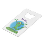 Drôle vert souriant animé lézard d'iguane (Devant Angle)