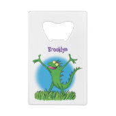 Drôle vert souriant animé lézard d'iguane (Dos)