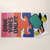 Drôle Vibes De Pickleball Seulement! ! Serviette d (Devant)