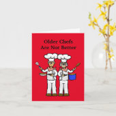 Drôle vieux cuisiniers Chefs Carte Jour (Fleur jaune)