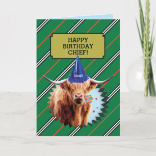 Drôle Vieux Homme Carte Anniversaire Avec Vache Hi