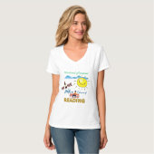 DRÔLE! Vin et Lecture - T-Shirt de Prévisions de W (Devant entier)