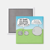 Drôle Vous Rock Petit Boulder Frigo Magnet (Recto/Verso)