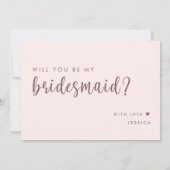 Drôle Vous serez ma Demoiselle d'Honneur Carte de  (Dos)