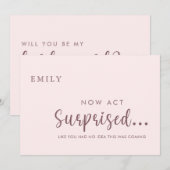 Drôle Vous serez ma Demoiselle d'Honneur Carte de  (Devant / Derrière)