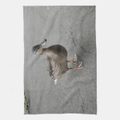 Drôle Waddling Duck Serviette de cuisine (Vertical)