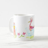 Drôle Whimsical Birds Coffee Mug (Devant gauche)