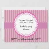 Drôle whimsical chat noir invitation d'anniversair (Dos)