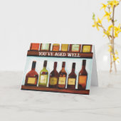 Drôle Whiskey carte d'anniversaire pour lui hommes (Fleur jaune)