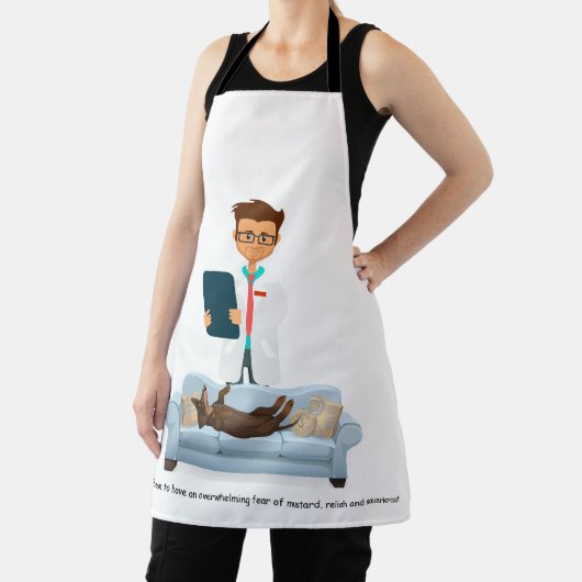 Drôle Wiener Chien Tout-En-Dessus Imprimer Tablier (Insitu)