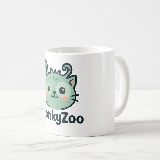 Drôle Wonky Cat Coffee Mug | Wonky Zoo (Devant droit)
