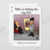 Drôle XXe anniversaire Invitations de fête (Devant / Derrière)