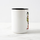 Drôle Zombie Vert Cartoon Mug Café - Gif Quirky (Centre)