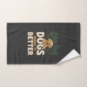 Drôles Chiens Rendent Ça Meilleur (Serviette à main)