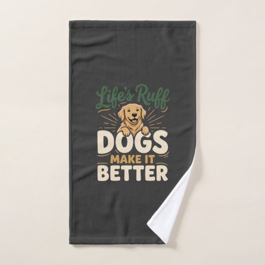 Drôles Chiens Rendent Ça Meilleur (Serviette à main)