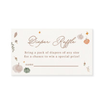 Droll Kleine Pompoen Baby Shower Luier Raffle