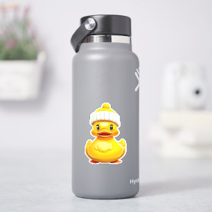 Drollige gele rubberen eend sticker