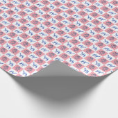 Dromedariskamelen en Lotus Bloem Block Print Cadeaupapier (Hoek)