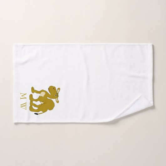 Dromedary Camel Design Monogrammed Bad Handdoek (Handdoek)