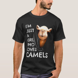 Dromedary Women passen alleen een meisje uit dat v T-shirt