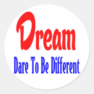 Dromen, Attitude. Succes Doelen Motiverende Quote Ronde Sticker