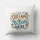 Dromen bloeien hier Sierkussennen Kussen (Achterkant)