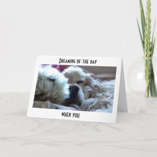 DROMEN DAT JE OUDER BENT DAN IK = VERJAARDAG KAART (Voorkant)