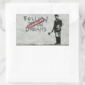 Dromen geannuleerd rechthoekige sticker (Tas)