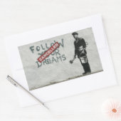 Dromen geannuleerd rechthoekige sticker (Envelop)