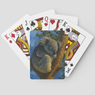 Dromen in de Eucalyptus - Sleeping Koala Art Pokerkaarten