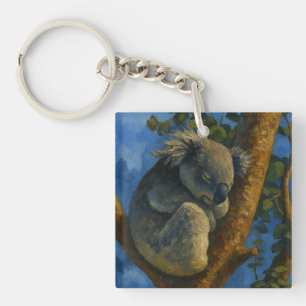 Dromen in de Eucalyptus - Sleeping Koala Art Sleutelhanger