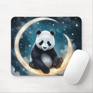Dromen in het maanlicht: Panda's hemelse serenade Muismat