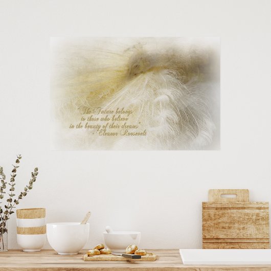 Dromen in het wit poster (Keuken)