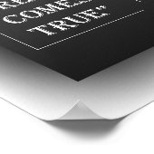 Dromen komen uit - Inspirerend Poster (Hoek)