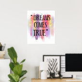Dromen komen uit poster (Thuiskantoor)