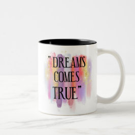 Dromen Komen Uit Tweekleurige Koffiemok