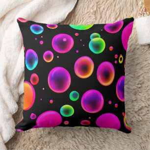 Dromen met regenboog gloeiende bubbels kussen
