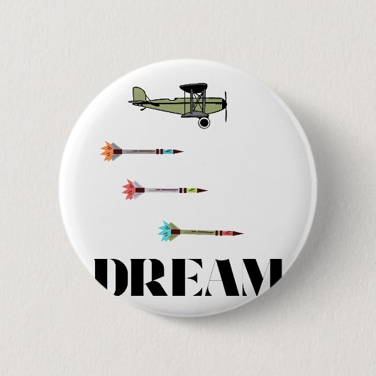 Dromen met vleugels ronde button 5,7 cm (Voorkant)