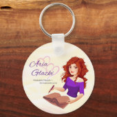 Dromen om gerechten sleutelhanger (Achterkant)