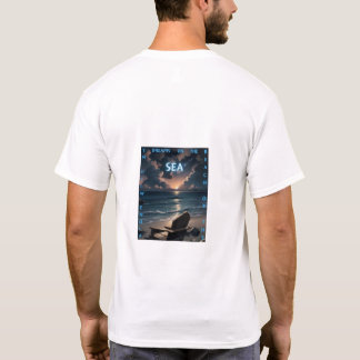 Dromen op het Zee – Sunset Beach Back Print Mannen T-shirt