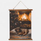 Dromen van de Kerstman Hangend Wandkleed (Voorkant)