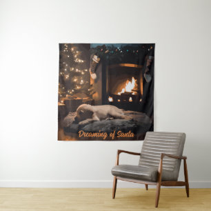 Dromen van de Kerstman Wandkleed